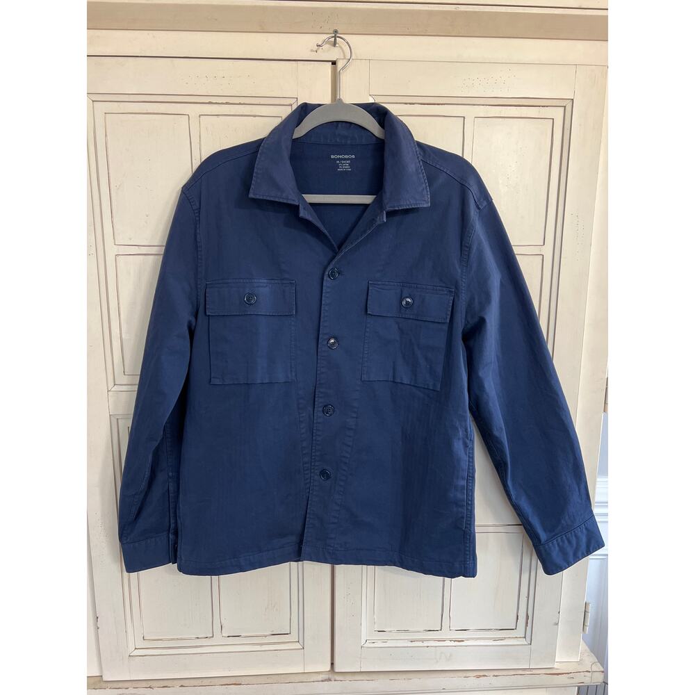 Like NEW w/o tags. Bonobos size medium short men’s navy blue shirt jacket